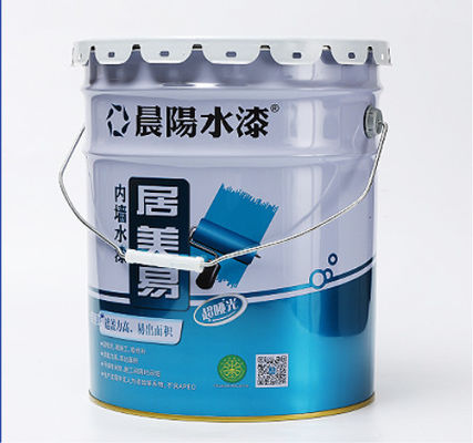 0.32-0.42mm 20L Open Head Steel Bucket Dengan Lapisan Penghambat Karat Emas
