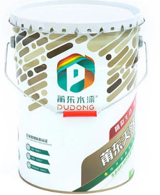 4 Gallon Custom Printed Open Head Steel Bucket dengan Tutup Curly Edge