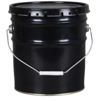10L Black Metal Bucket Dengan Tutup Buka Kepala Paint Bucket Dengan Tutup Crimping