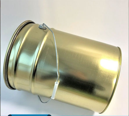 Emas Metal Cat Bucket 5 Gallon Dengan Lever Lock Ring Tutup Untuk Cat Berbasis Air