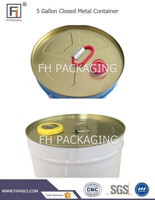 UN Rated 5 Gallon Tight Head Bucket Untuk Minyak Sawit Bulat