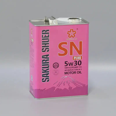 Square 4L F Style Motor Tin Oil Oblong Can dengan Spout untuk Minyak Mesin