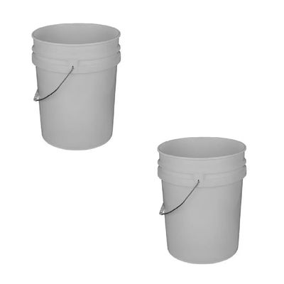 Polyetilen Plastik Bucket Container 5 Gallon Densitas Tinggi Untuk Penyimpanan Lemak Pelumasan