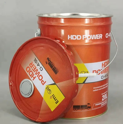 20 liter Metal Bucket Dan Tutup Buka Kepala Dengan Flexible Spouts Tutup Bunga