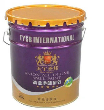 20L Metal Ink Bucket Dengan Tutup Keriting Dalam 0.32-0.42mm