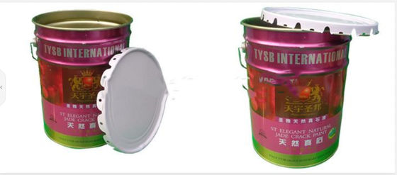 20L Metal Ink Bucket Dengan Tutup Keriting Dalam 0.32-0.42mm