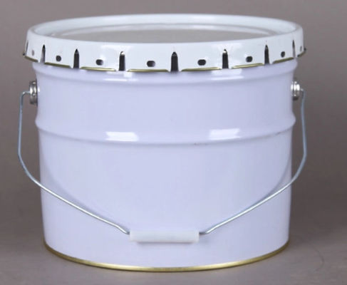 3 Gallon Short White Open Head Bucket Baja Dengan Tutup Dan Handle