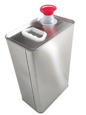 2L Kosong Food Grade persegi panjang Virgin Olive Oil Tin Can With Metal Handle