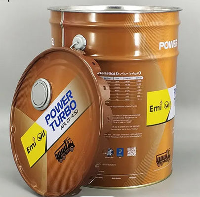 Tinplate 20L Metal Ember Ember Dengan Cap Bunga Lug Removable