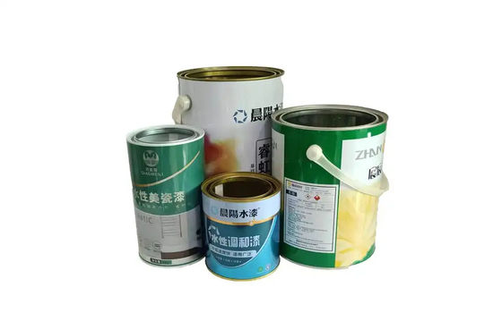1 Gallon Oil Paint Besi Tinplate Kaleng Dengan Plastik Hoop Handle