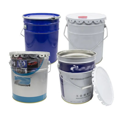 Produk bubuk 5 Gallon Steel Bucket Lever Lock Ring Tutup Dan Handle
