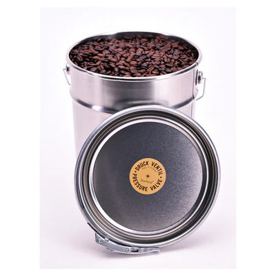 Kelas Makanan 25 L Metal Bucket Bucket Coffee Bean Storage Tahan Kimia