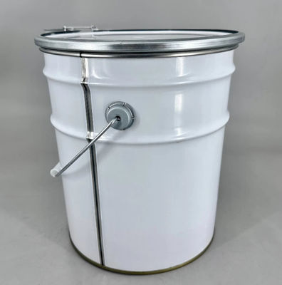 20L Open Head Steel Bucket dengan tutup dan pegangan untuk air dan dasar pelarut
