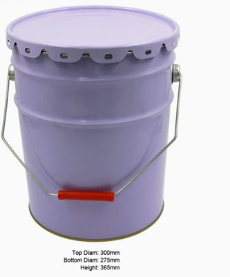 Epoxy dilapisi Open Head Steel Paint Bucket Dengan Tutup Lug