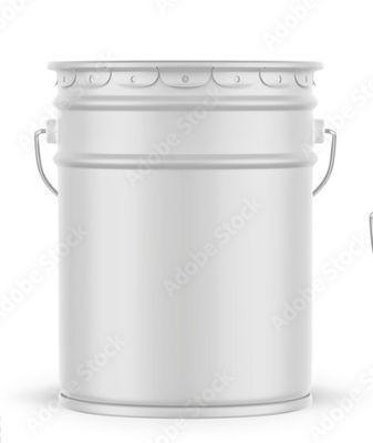 Bucket Cat Metal Matte Putih Dengan Tutup Flore Edge