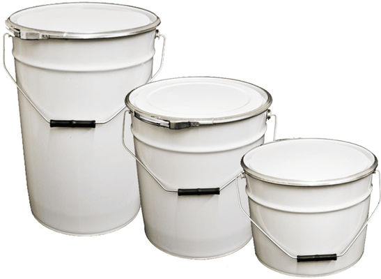 Customized Putih Polypropylene Tinplate Ember dan Ember dengan Emas Fenol Lining